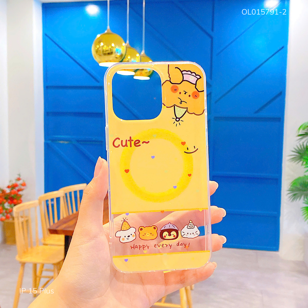 ** Ốp IP 15 Plus lưng cứng magsafe in hình