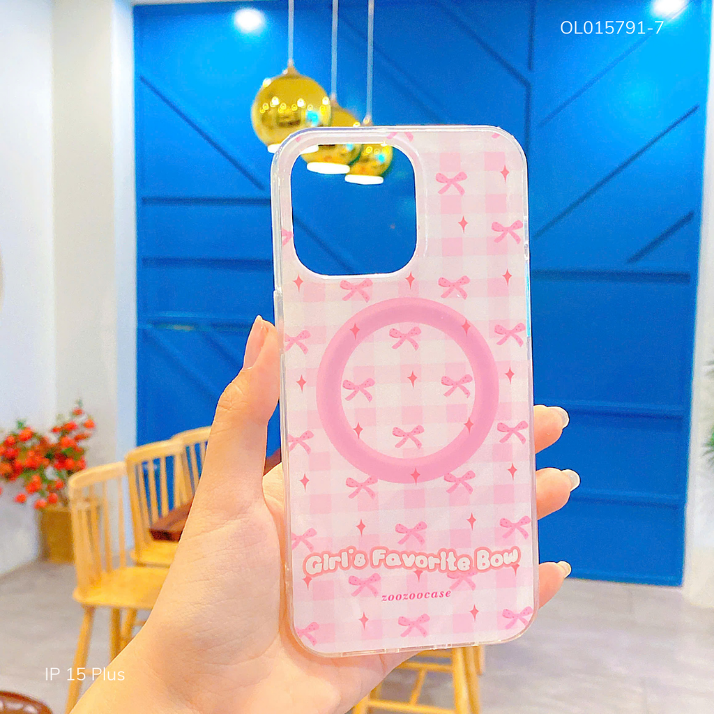 ** Ốp IP 15 Plus lưng cứng magsafe in hình