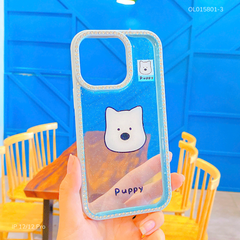 ** Ốp IP 12/12 Pro lưng kim tuyến viền đính hạt