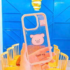 ** Ốp IP 12/12 Pro lưng kim tuyến viền đính hạt