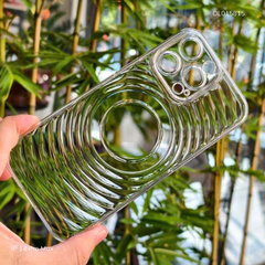 ** Ốp IP 14 Pro Max Memumi trong cứng vân sóng tròn 3D