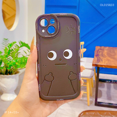 Ốp IP 14 Plus/15 Plus dẻo hình vui nhộn viền happy