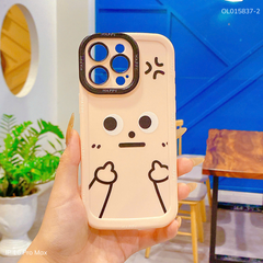 Ốp IP 16 Pro Max dẻo hình vui nhộn viền happy