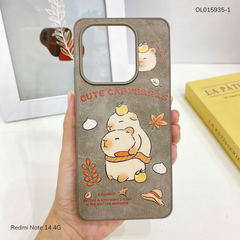 Ốp Xiaomi Redmi Note 14 4G vân giả da nhiều hình