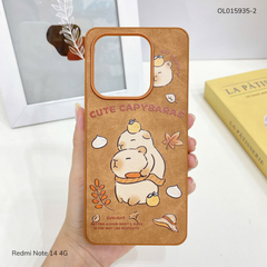 Ốp Xiaomi Redmi Note 14 4G vân giả da nhiều hình