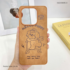 Ốp Xiaomi Redmi Note 14 4G vân giả da nhiều hình