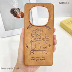 Ốp Xiaomi Redmi Note 14 Pro 4G vân giả da nhiều hình
