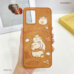 Ốp Vivo Y21 vân giả da nhiều hình