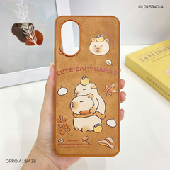 Ốp Oppo A18/A38 vân giả da nhiều hình