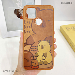 Ốp Oppo A15/A15s vân giả da nhiều hình