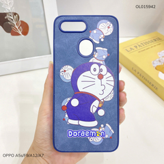 Ốp Oppo A5s/F9/A12/A7 vân giả da nhiều hình