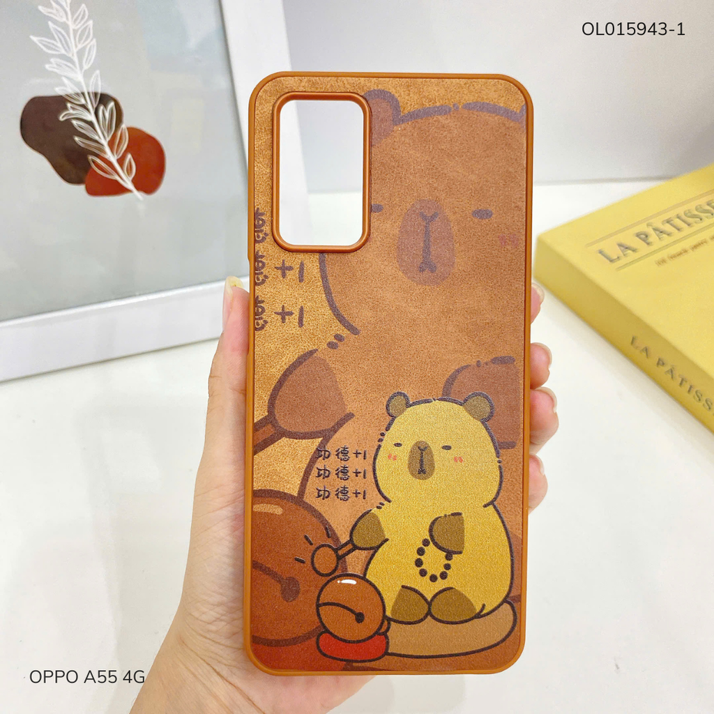 Ốp Oppo A55 4G vân giả da nhiều hình