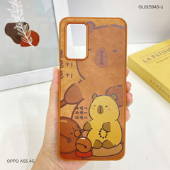 Ốp Oppo A55 4G vân giả da nhiều hình