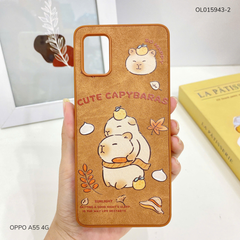 Ốp Oppo A55 4G vân giả da nhiều hình