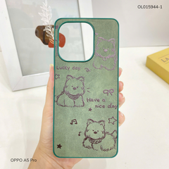 Ốp Oppo A5 Pro vân giả da nhiều hình