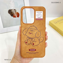 Ốp Reno 13 vân giả da nhiều hình