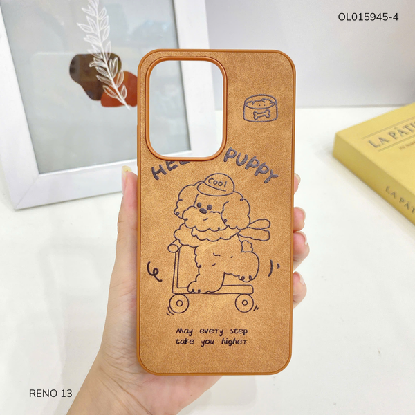 Ốp Reno 13 vân giả da nhiều hình