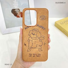 Ốp Reno 13 vân giả da nhiều hình