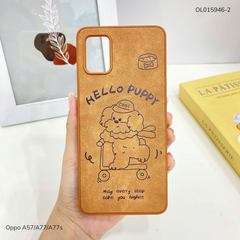 Ốp Oppo A57/A77/A77s vân giả da nhiều hình