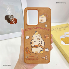 Ốp Reno 13F vân giả da nhiều hình