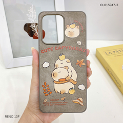 Ốp Reno 13F vân giả da nhiều hình