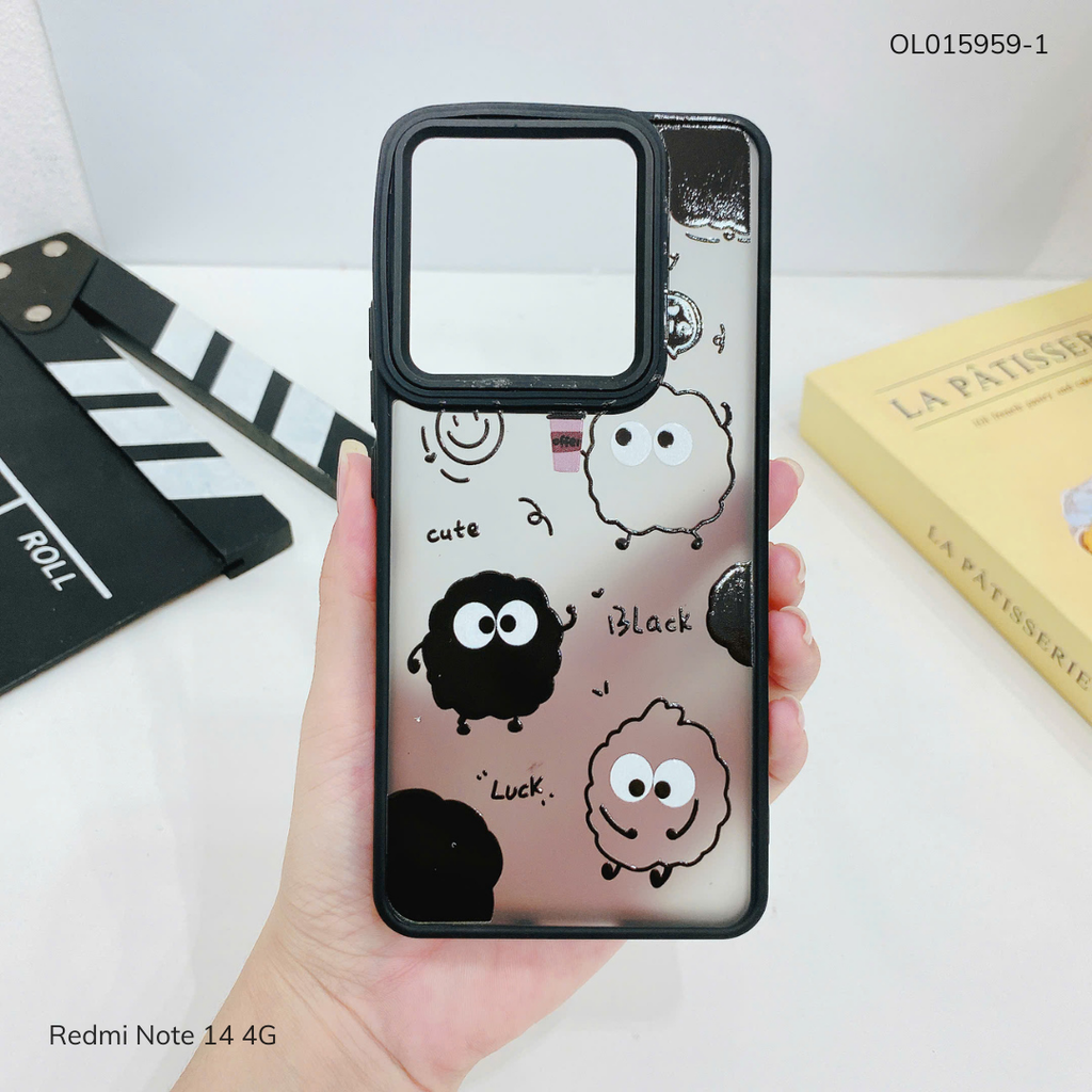 Ốp Xiaomi Redmi Note 14 4G lưng nhám đen