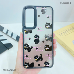 Ốp Oppo A74/A95 lưng nhám đen