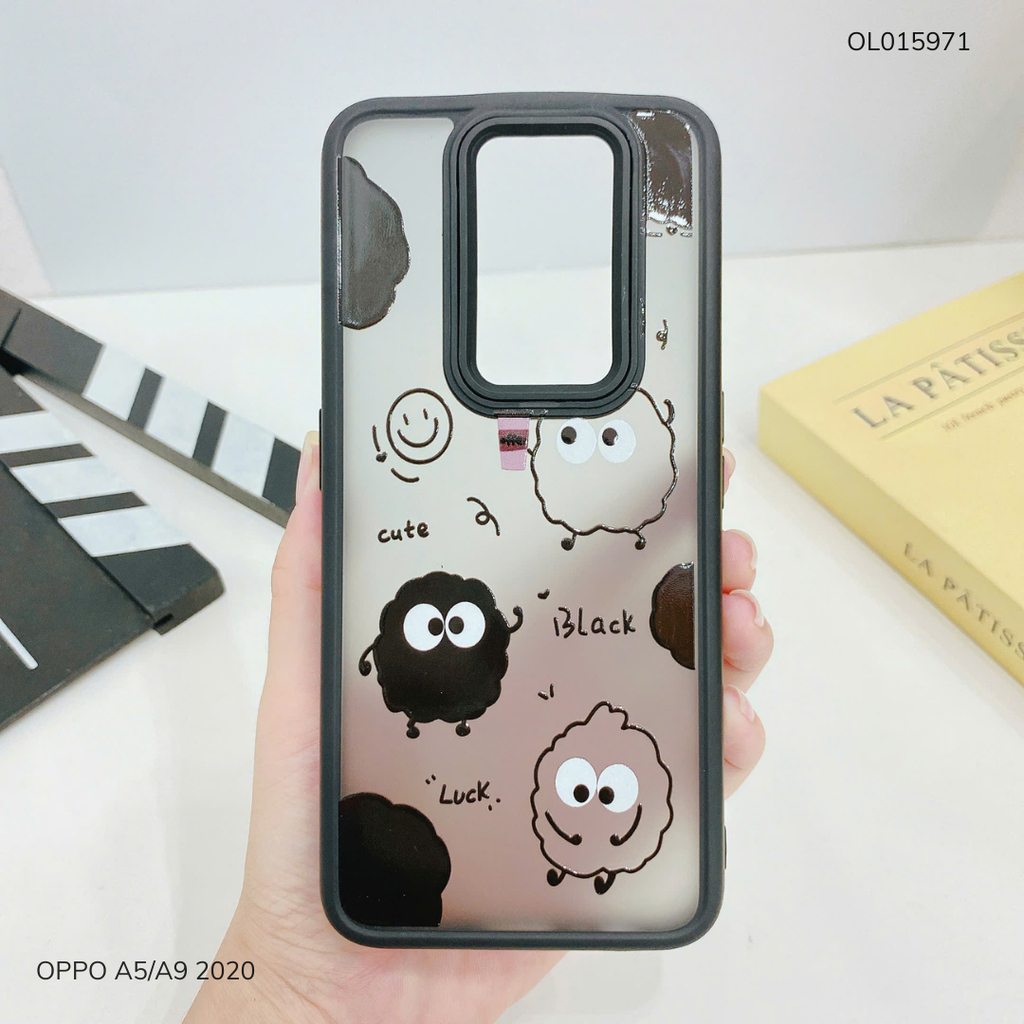 Ốp Oppo A5 2020/A9 2020 lưng nhám đen