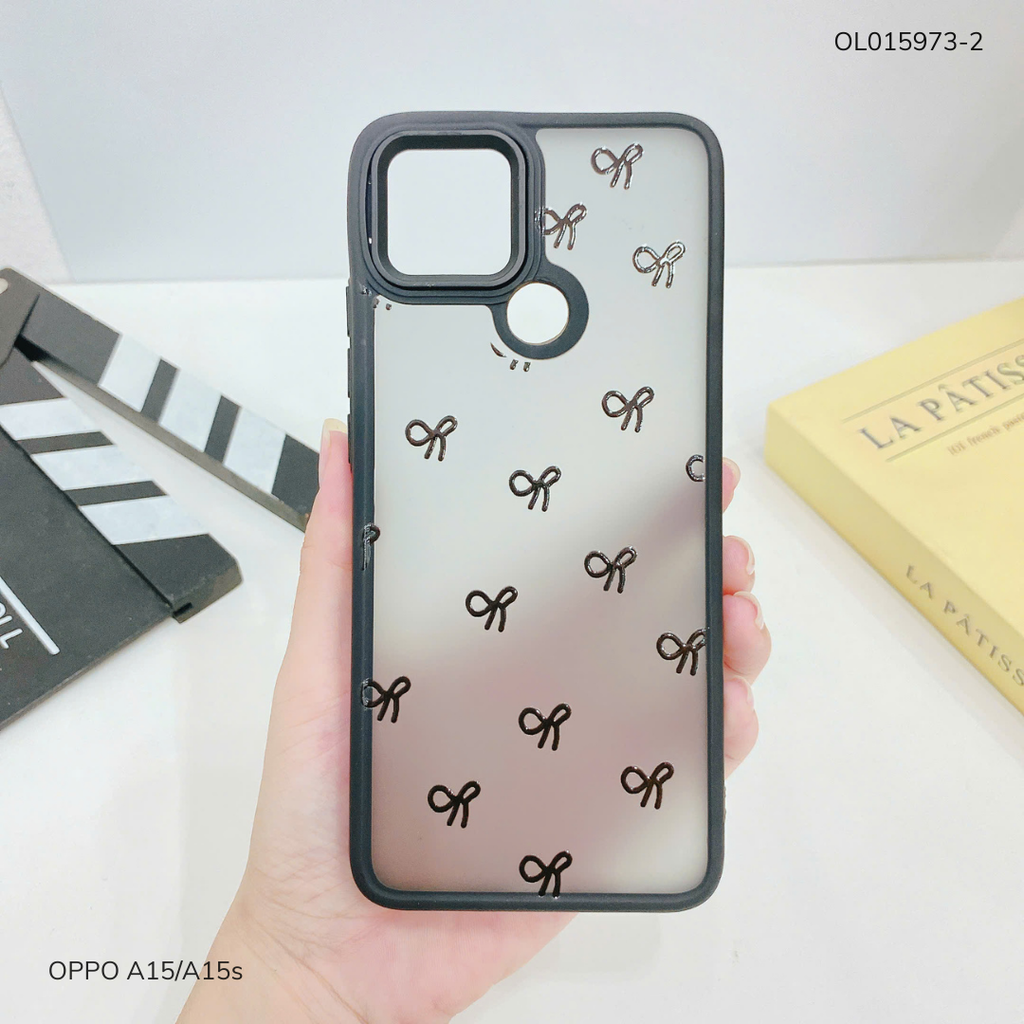 Ốp Oppo A15/A15s lưng nhám đen
