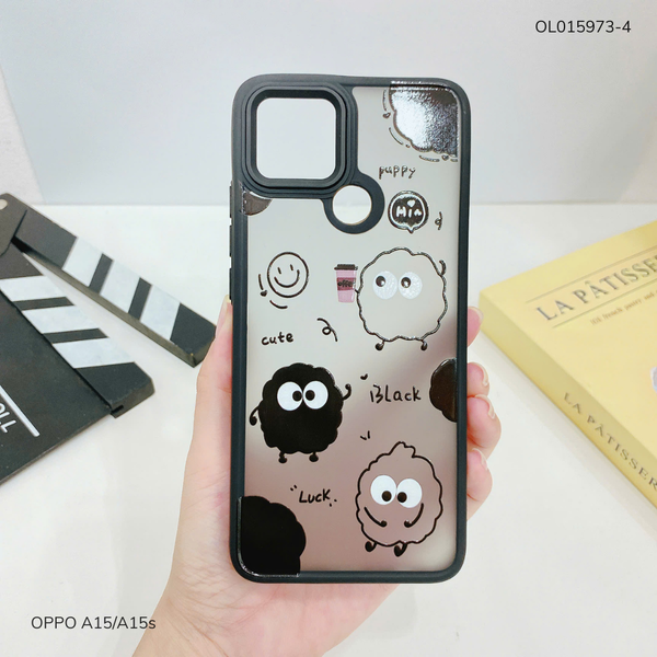Ốp Oppo A15/A15s lưng nhám đen