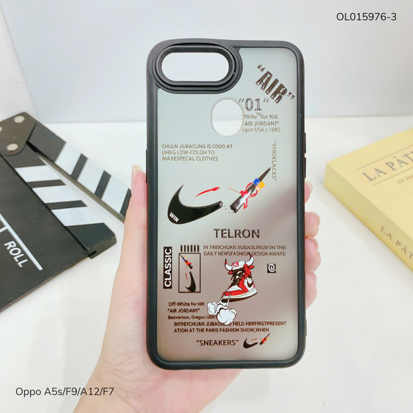 Ốp Oppo A5s/F9/A12/F7 lưng nhám đen