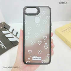 Ốp Oppo A5s/F9/A12/F7 lưng nhám đen