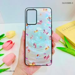 Ốp Oppo A96 4G vân sóng tròn viền đen