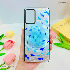 Ốp Oppo A96 4G vân sóng tròn viền đen