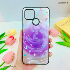 Ốp Oppo A15/A15s vân sóng tròn viền đen