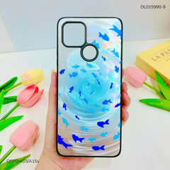 Ốp Oppo A15/A15s vân sóng tròn viền đen