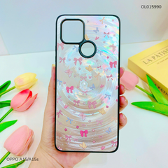 Ốp Oppo A15/A15s vân sóng tròn viền đen