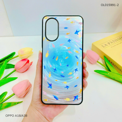 Ốp Oppo A18/A38 vân sóng tròn viền đen
