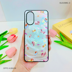 Ốp Oppo A18/A38 vân sóng tròn viền đen