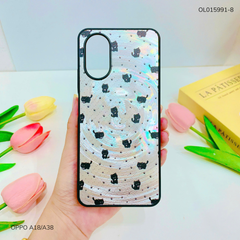 Ốp Oppo A18/A38 vân sóng tròn viền đen