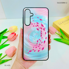 Ốp SS A55 vân sóng tròn viền đen