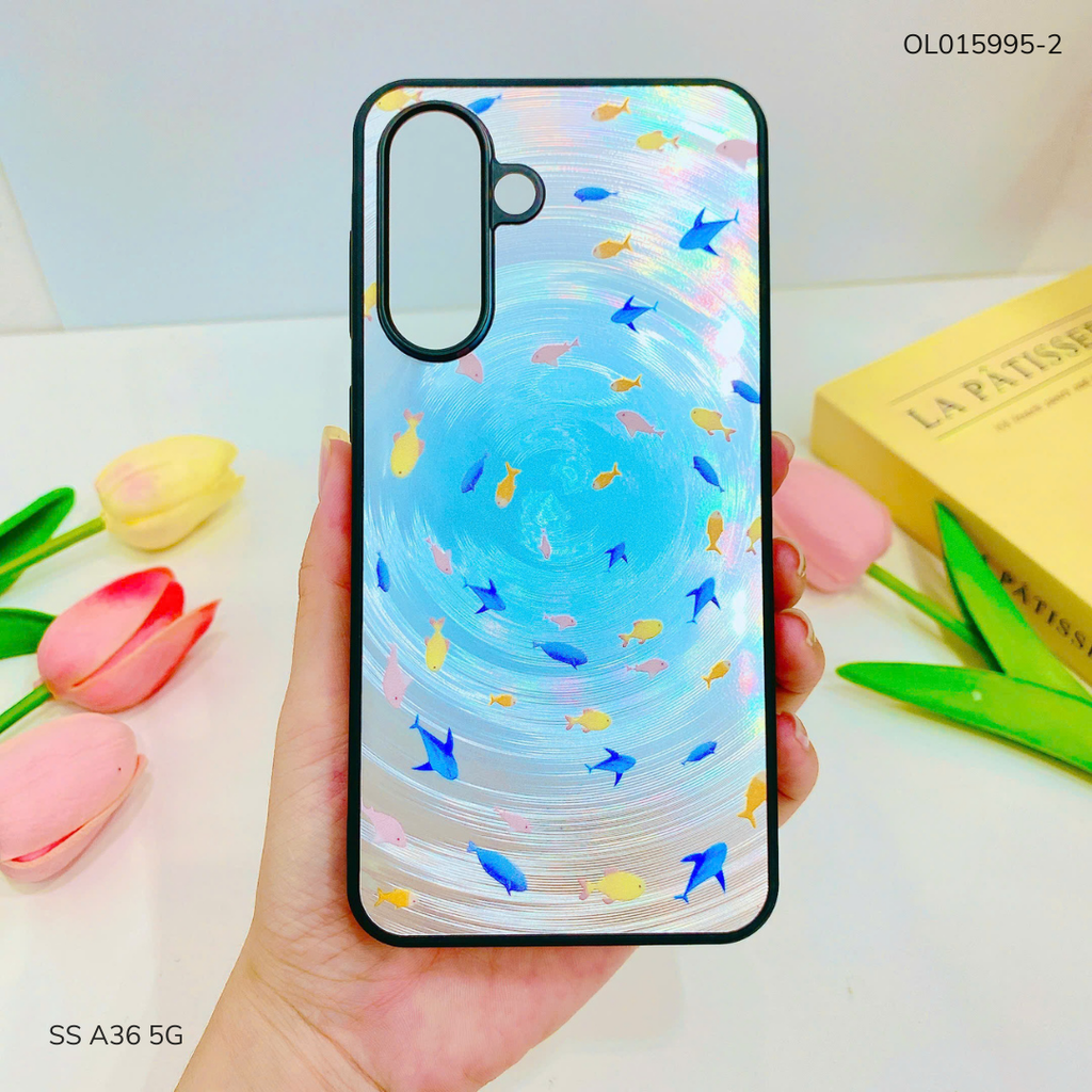 Ốp SS A36 5G vân sóng tròn viền đen