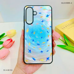 Ốp SS A36 5G vân sóng tròn viền đen