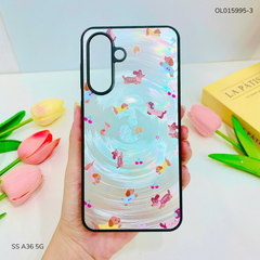 Ốp SS A36 5G vân sóng tròn viền đen