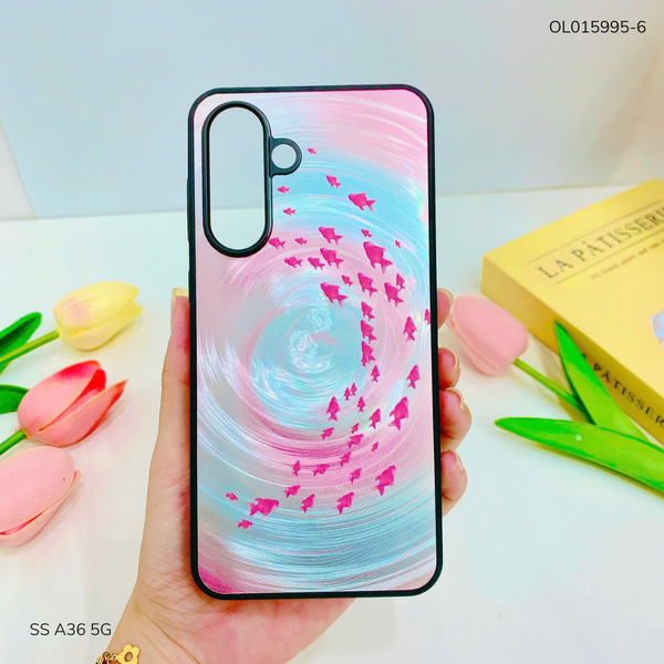 Ốp SS A36 5G vân sóng tròn viền đen