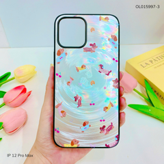 Ốp IP 12 Pro Max vân sóng tròn viền đen