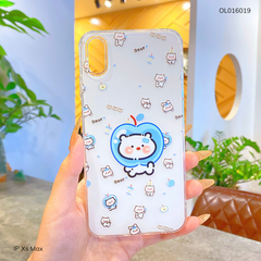 Ốp IP Xs Max lưng cứng gấu đội táo xanh dương