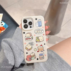 Ốp IP 12 Pro Max dẻo vân sần nhiều bánh sanwich