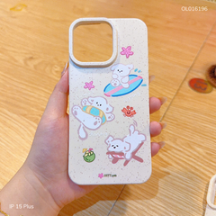 Ốp IP 15 Plus dẻo lúa mì 3 cún OSTT