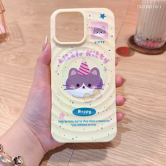 Ốp IP 11 6.1 dẻo magsafe vân tròn Little Kitty